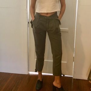 Paige pant w ankle ties and belt as shown.